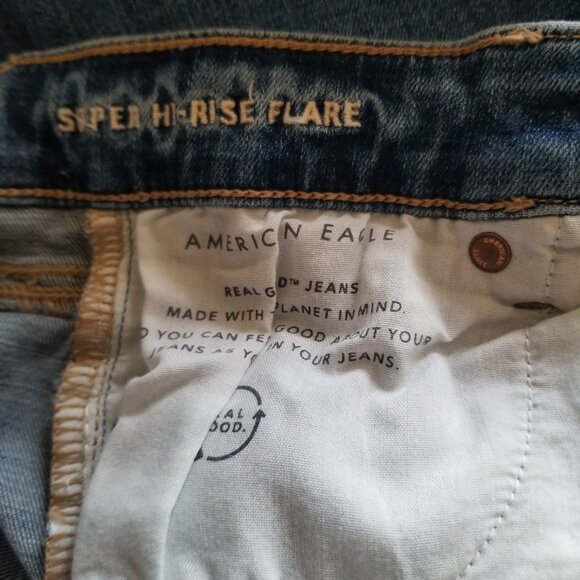 American Eagle Super Hi-Rise Flare Jeans - Picture 14 of 16